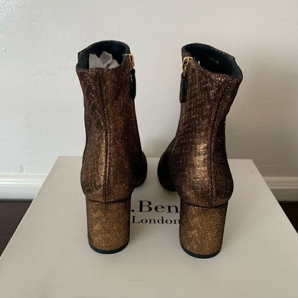 L.K.Bennett London warm gold Lea jourdan ankle boots size 5,5, E U 36 - Picture 13 of 16
